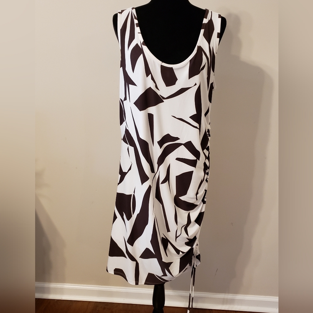 Brown & White dress by Express